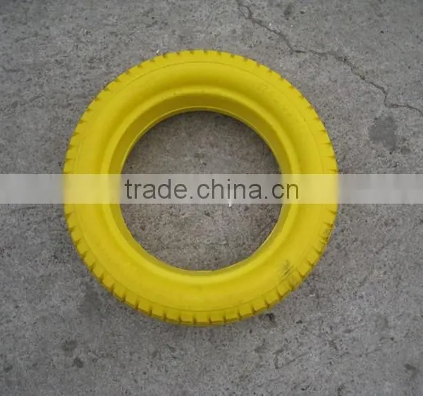 5.0-6 Yellow Color pu Foam Tyre Solid Wheel for Tool Cart, Hand Truck photo-2