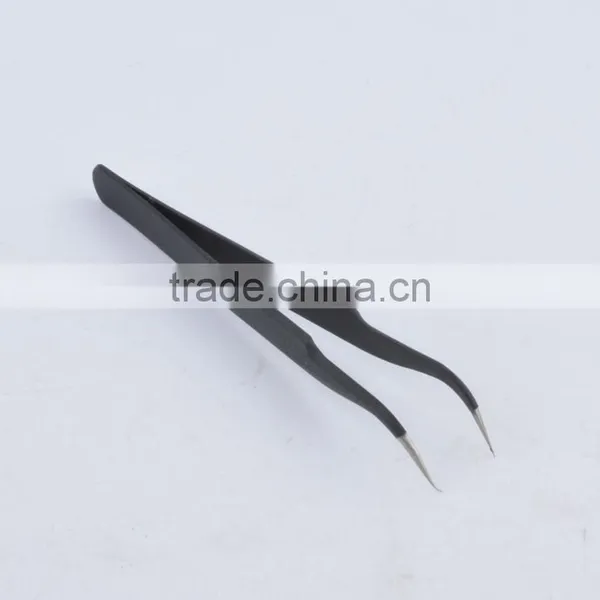 Black Tweezers Anti-static Tweezers for Bent Head photo-6