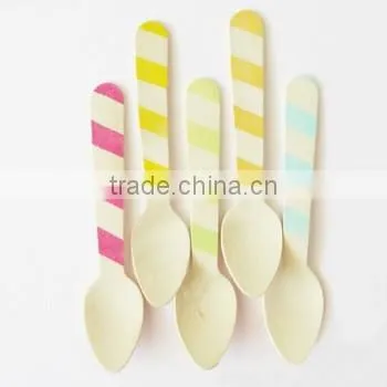 FSC Certificate Food Grade Disposable Natural Wood Material Spoon