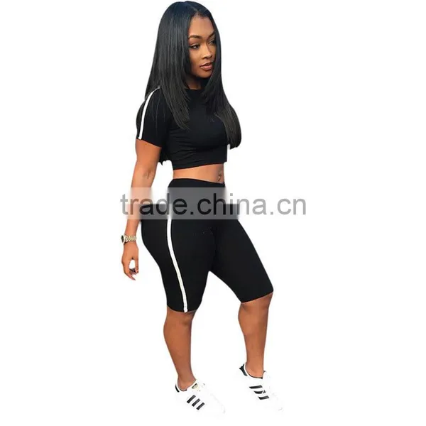 Latest Design Tracksuit Women Track Suit Sweat Suits 2 Two Piece Crop Top and Pants Set Sportswear Custom Tracksuit photo-5