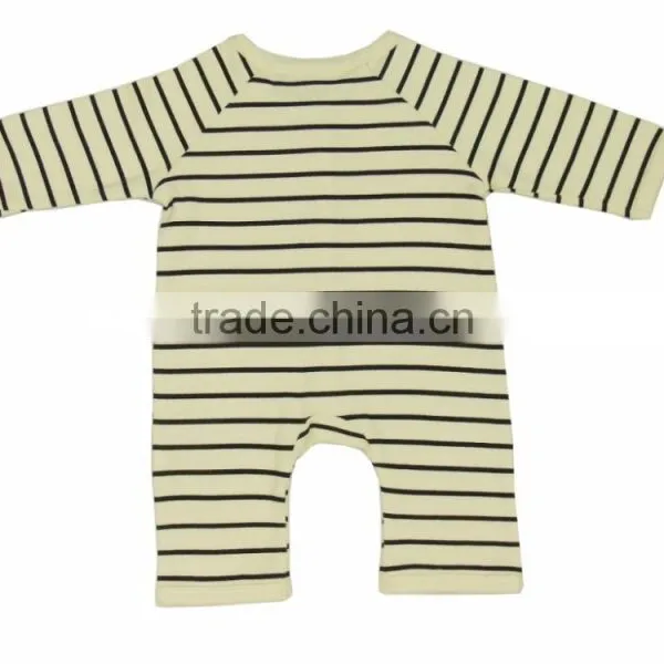 Organic Cotton New Design Baby Lace Rompers and 100% Soft Black Stripes Romper for Babies With Baby Infant Hooded Rompers photo-2