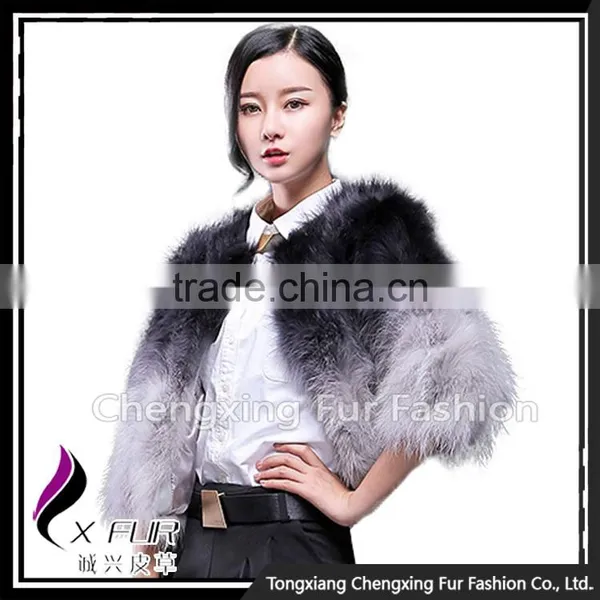 CX-G-A-01C China Manufacturer Dyed Women Raccoon Fur Jacket photo-4