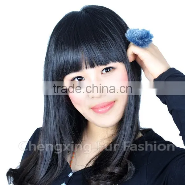 CX-A-64F Rabbit Fur Cute Flower Fashion Ring photo-2