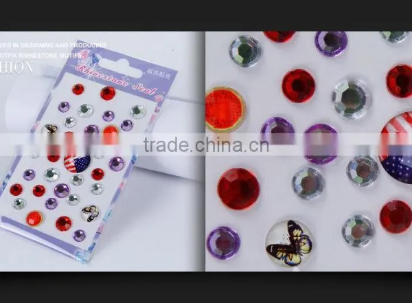 Adhesive Acrylic Gem Rhinestone Sticker photo-2