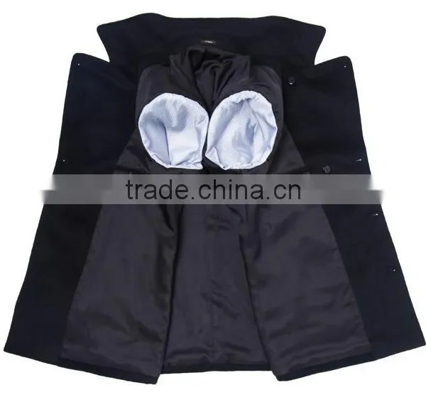 New Season Wool Fabric Double-Breasted Men Coat photo-2