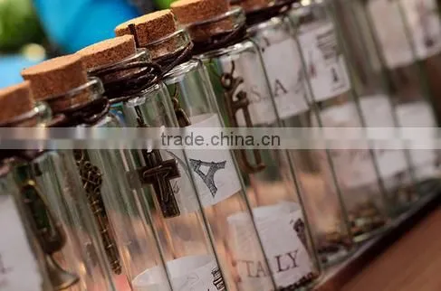 Fashion Glass Cork Wishing Bottles Diy Glass Wishing Bottle With Vintage Metal Pendants Love Gifts for Her photo-6