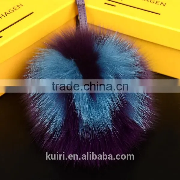 Fur Pom Pom Fluffy Heart Letter 15cm Big Real Full Pelt Fox Fur Ball Keychains Pluffy Bag Bug Women Bag Accessories photo-6