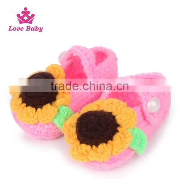 The New Spring Princess Hand Made Crochet Knitted Baby Shoes LBS20151223-52 photo-3