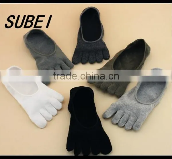 Pure Cotton Invisible Fingers Socks Male Cotton Toe Sock photo-2