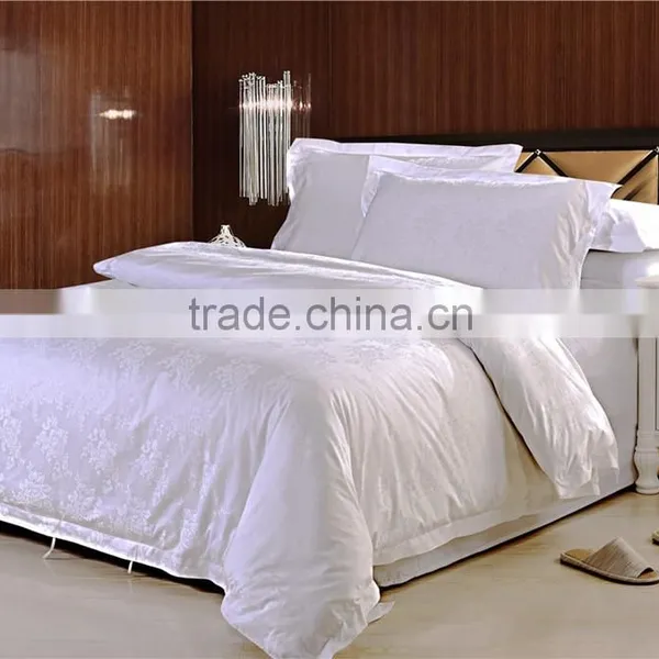 High Quality Hotel Cotton Polyester Plain White Bed Sheets photo-3
