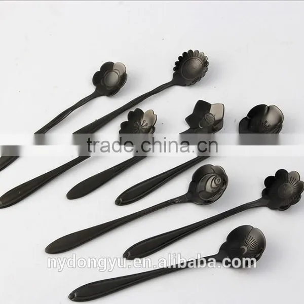 High Quality Stainless Steel Coffee Spoon /llg Gold Plate Rose Stainless Steel Spoon Tea Spoon /fancy Dinnerware Tableware photo-2