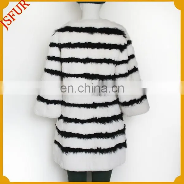2015 Elegant Winter Coat With Round Collar Women's New Design Fur Coat With 100% Real Rabbit Fur photo-2