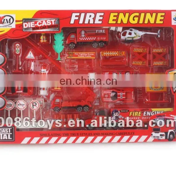 Alloy fire engine car toy