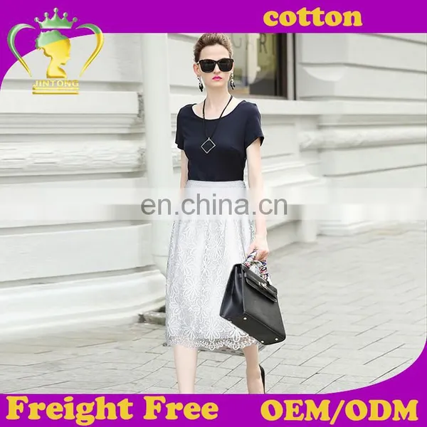 2016 Sunmmer Latest Lace Design Fashion Women Long Skirts