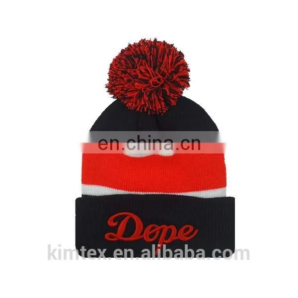 Wholesale Acrylic Knitted Custom Pom Pom Hat photo-6