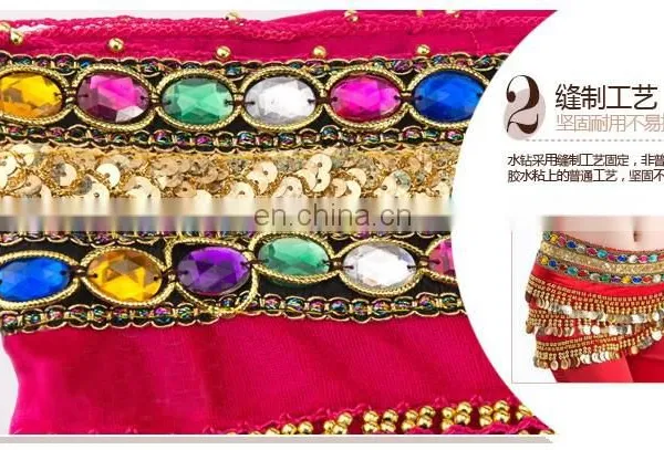 Indian Belly Dance Hip Scarf With Gold Coins Y-2033# photo-6