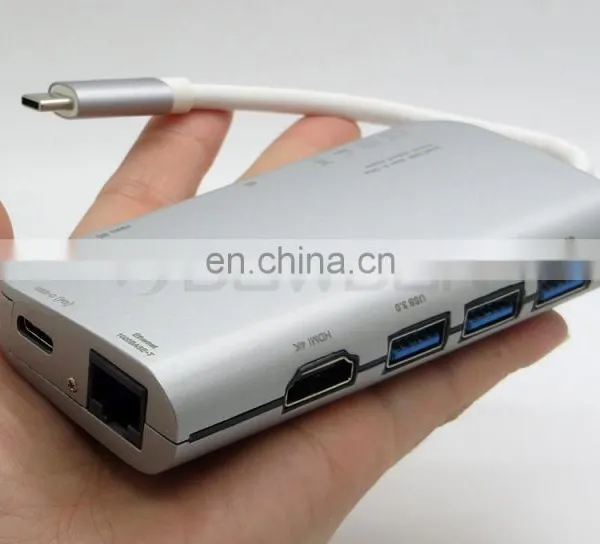 USB C Hub 8 in 1 Multi Port Adapter Type C Combo Hub for Macbook Pro photo-2