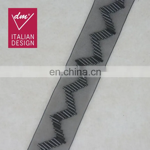 Italy Design v Shape Beaded Lace Trim photo-2