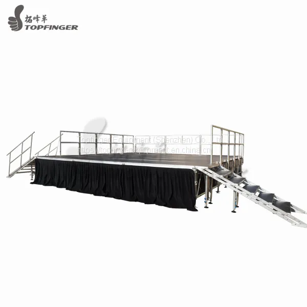 Sell DIY Mobile Adjustable Portable Detachable Aluminum Church Entertainment Design Stage Platform For Sale photo-4