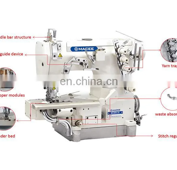 MC 600-35 CRLINDER-BED INTERLOCK SEWING MACHINE(WITH LEFT CUTTER) photo-2