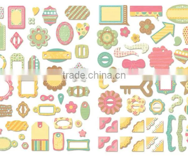 DIY Craft Gift Box Set Chipboard Shapes & Tags Chipboard Scrapbook Decor photo-3