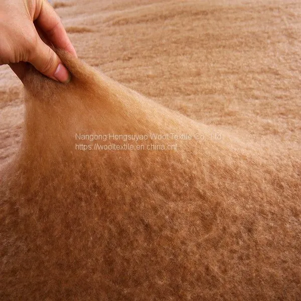 100% Camel Wool Fabric Camel Coat Wool Camel Hair Wadding photo-3