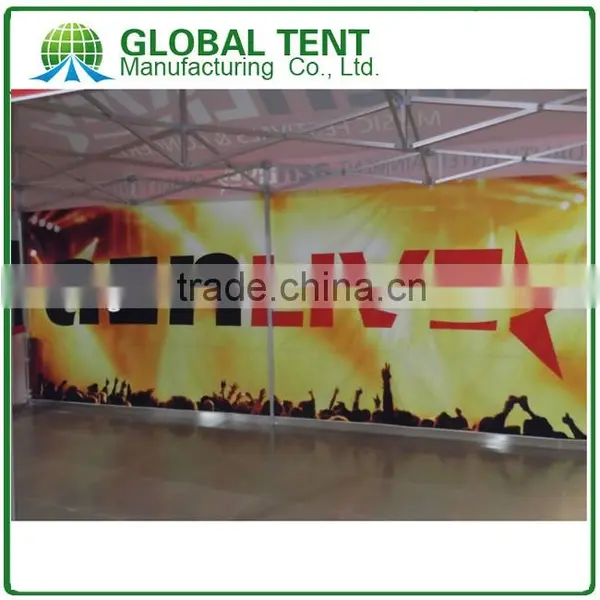 Custom Print Aluminum Pop Up Pagoda Tent 3x6m ( 10ft X 20 Ft), Printed Canopy & Valance, 1 Full Backwall &2 Half Walls photo-2