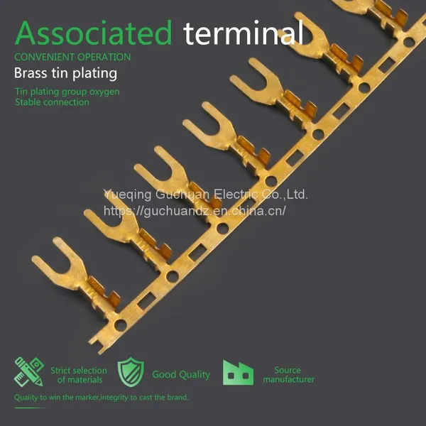 DJ4311-3.2 Fork Lug Horizontal Brass Horizontal 3.2 Fork Terminal photo-5
