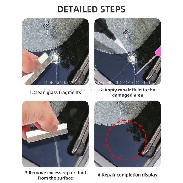 Car Auto Glass Repair Crack Scratches Repair uv Glue Fluid Windshield Windscreen Repair Repare Resin photo-3