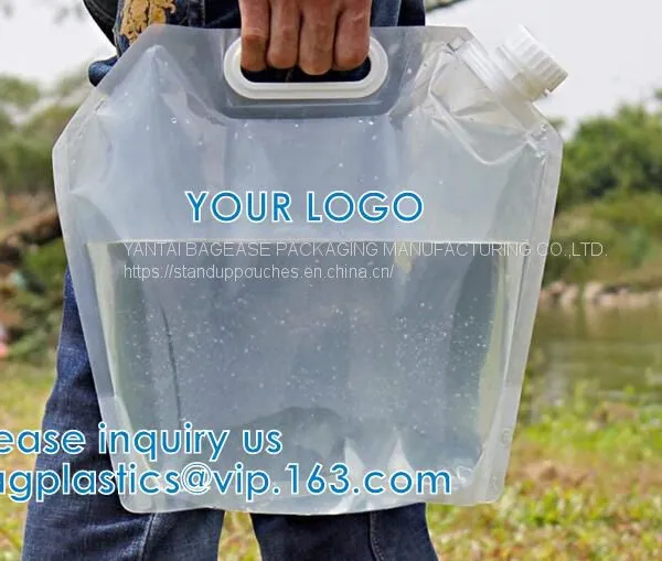 Portable Collapsible Hiking Water Container Foldable Water Bag 5 Liters,5L BPA Free Collapsible Water Bottle Handy Bags photo-3
