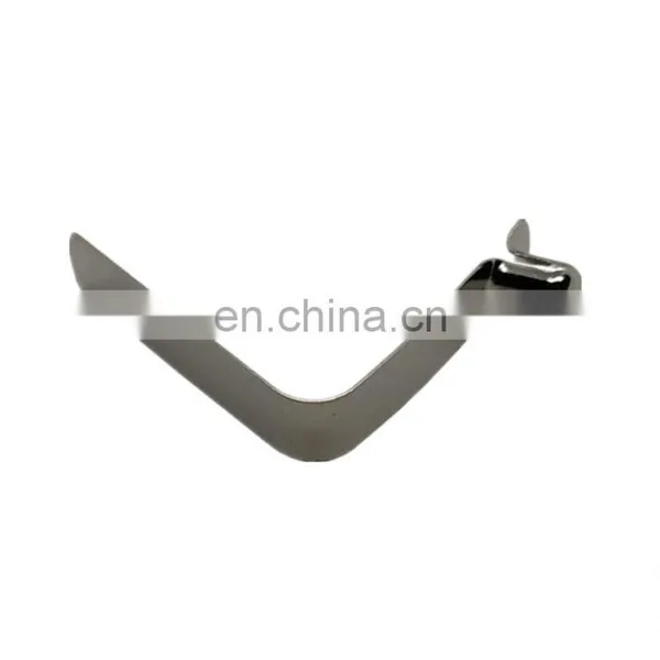 Custom 65Mn Steel V Shape Clip Double Button Clip for Tube photo-2