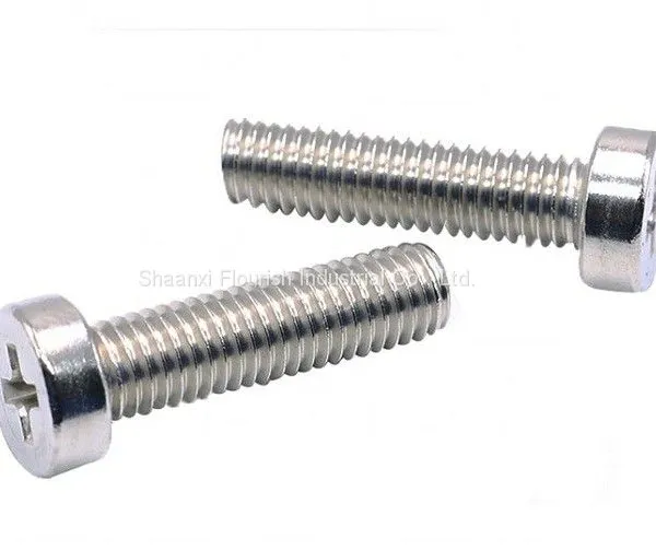 Anti Corrosion SS Cross Recessed Screw , Fully Threaded Cheese Head Screw photo-2
