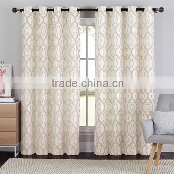 100%Polyester Factory Cheap Jacquard Luxury Curtain Design Living Room Curtains photo-5