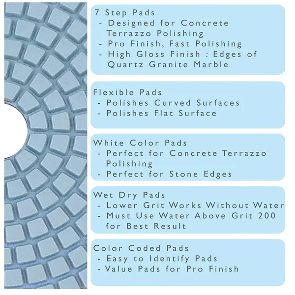 Diamond Stone Tool 100mm Abrasive Disc Grinding Wheel Flexible Polishing Pad photo-3