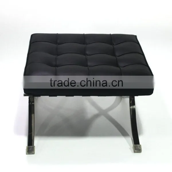 Stainless Steel X Frame Barcelona Ottoman photo-2