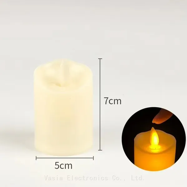 6-Piece Flameless LED Pillar Candles Set, Remote Control & Adjustable Brightness for Romantic Ambiance photo-3