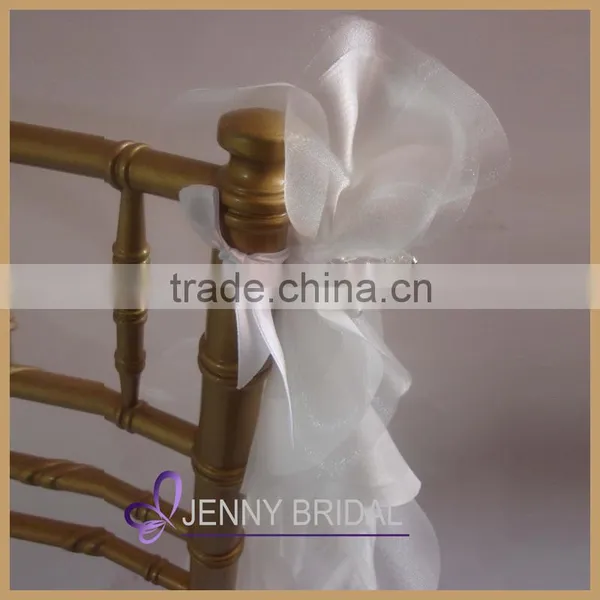 C147D White Wedding Chair Brooch Sash for Sale photo-4