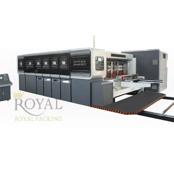 Full Automatic Computer Control Down Folder Gluer (RC Box Maker Inline with Flexo Printing Machine)