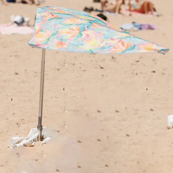 Small Beach Umbrella, Square Cross-shaped Telescopic Umbrella, Shade Sunshade, All Aluminum.
