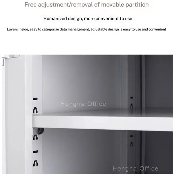 HN-RP37 Rolling Printer Table Cart, Metal 450mm Height With Magnetic Suction Doors and Silent Universal Wheels for Small Business, OEM/ODM photo-4