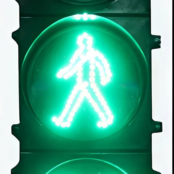 Ф400 Red Figure + Moving Green Figure + Red and Green Double - Color and Double - Position Three - Unit Pedestrian Traffic Signal Lights photo-2