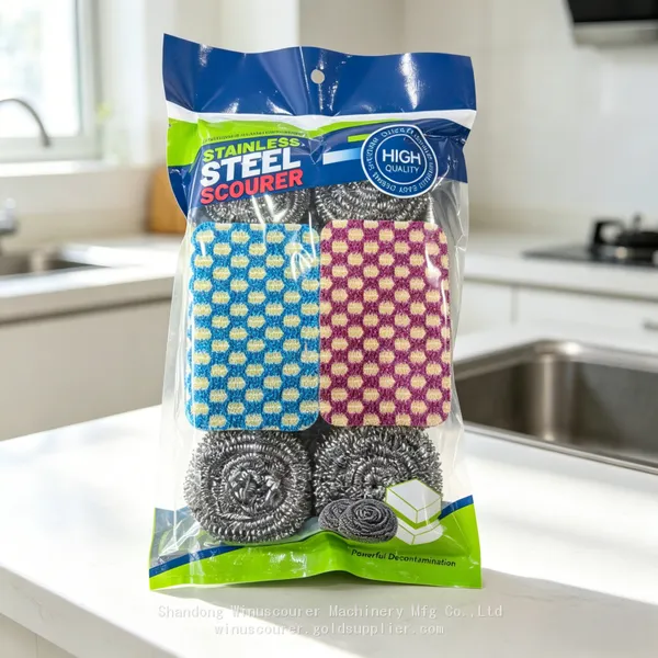 Dish Washing Stainless Steel Scourer Kitchen Cleaning Set Kit photo-5