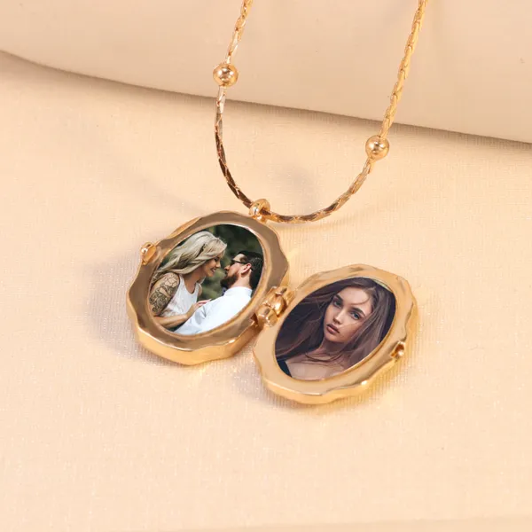 Butterfly Shell Album Photo Frame Necklace, Retro Hot Selling New Product Opening Necklace, Lover Necklace photo-2