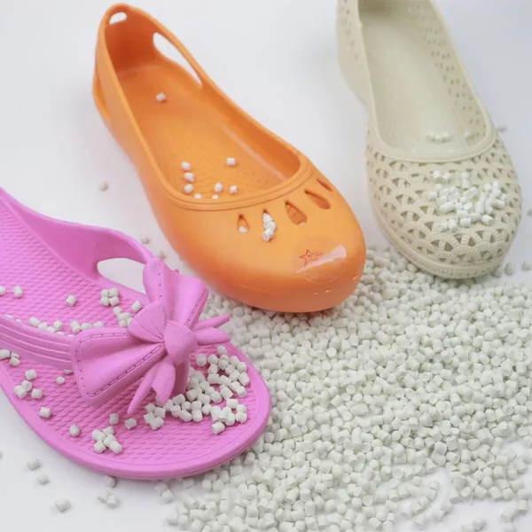 High Transparent Modified PVC Sandals Jelly Shoes With Granules Compound Beads photo-4