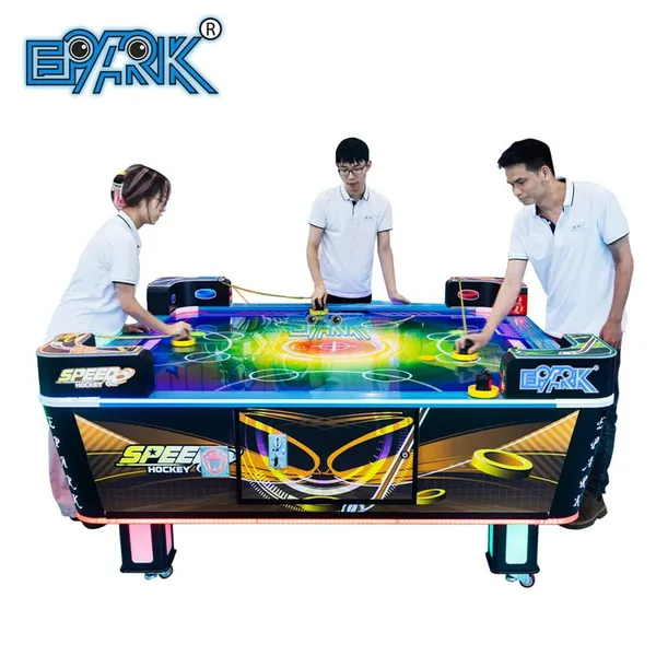 Multiplayer Air Hockey Game Machine 4 Person Interactive Sports Table for Indoor Amusement Centers Arcade Operators and Family Venues