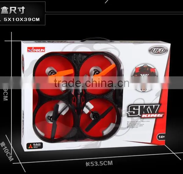 China Manufacture Suitable Design X39 6 CH 2.4G Remote Control Quadcopter Medium Size Foamy Quadcopter With 6-axis Gyro vs X30 photo-6