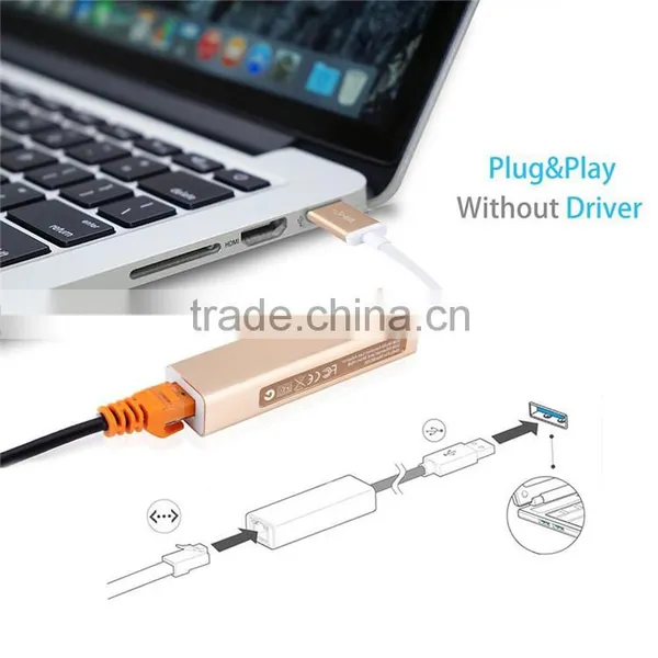 High Quality USB 3.0 Hub Ports With RJ45 Cable Adapter photo-4