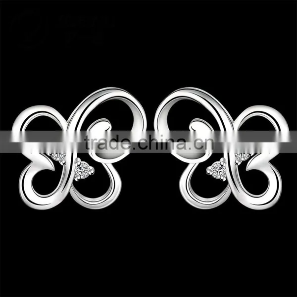2015 New Wholesale Brass Silver Plated Earring Jewelry photo-2