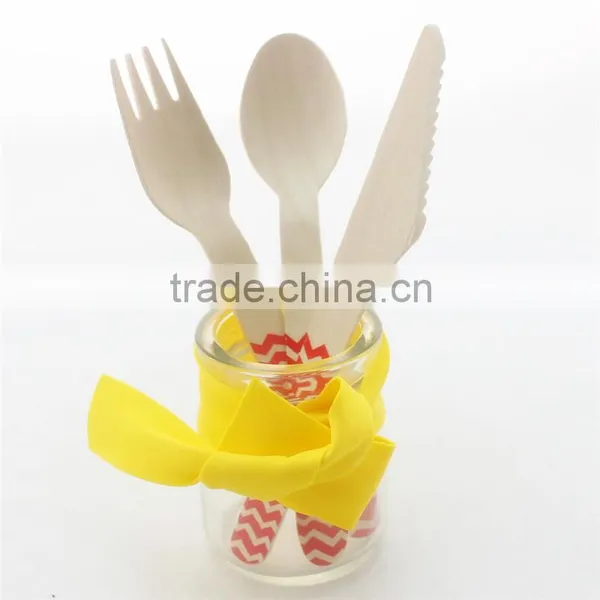 6.5 Inch Wooden Cultery/Mini Wooden Spoon /Cheap Fork Spoon photo-3
