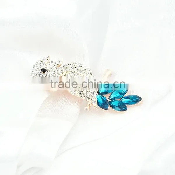 Fashion Bird Shape Parrot Rhinestone Brooch Wedding Invitation photo-5